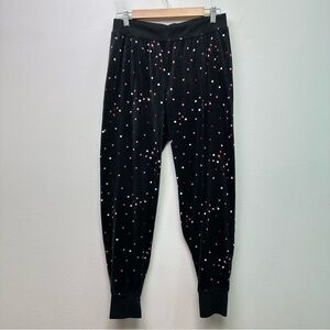 KATE Spade Sleep Lounge Jogger Pants Valour Black Polka Dot Small